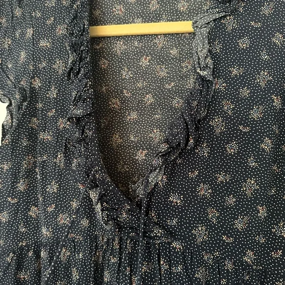 Auguste the Label JASMINE SUNDAY NAVY POLKA DOT & FLORAL FRILL MINI Dress - Picture 5 of 7